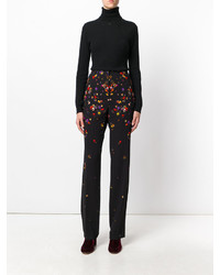 Pantalon à fleurs noir Givenchy