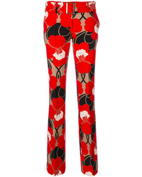 Pantalon à fleurs rouge P.A.R.O.S.H.