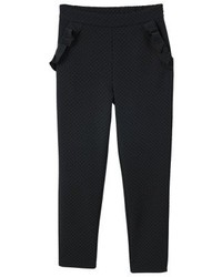 Pantalon á pois noir Mango