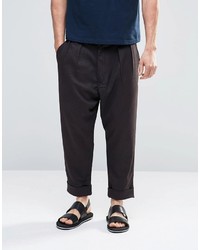 Pantalon à rayures horizontales bleu marine Asos