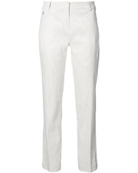 Pantalon à rayures verticales blanc Elie Tahari