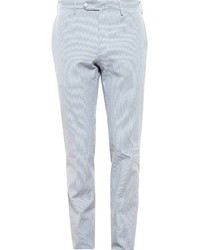 Pantalon à rayures verticales bleu clair
