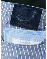 Pantalon à rayures verticales bleu clair Jacob Cohen