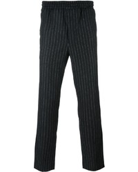 Pantalon à rayures verticales gris foncé AMI Alexandre Mattiussi