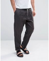 Pantalon à rayures verticales gris foncé Asos