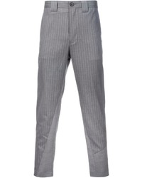Pantalon à rayures verticales gris Miharayasuhiro