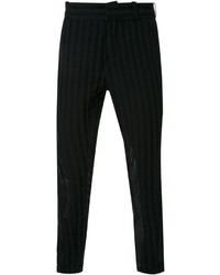 Pantalon à rayures verticales noir Ann Demeulemeester