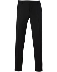 Pantalon à rayures verticales noir Armani Collezioni
