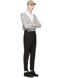 Pantalon à rayures verticales noir AMI Alexandre Mattiussi