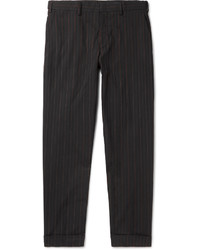 Pantalon à rayures verticales noir Dries Van Noten