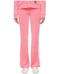 Pantalon à rayures verticales rose