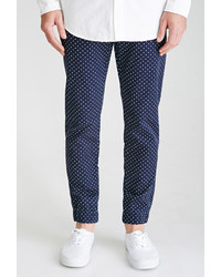 Pantalon bleu marine et blanc