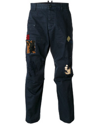 Pantalon bleu marine DSQUARED2