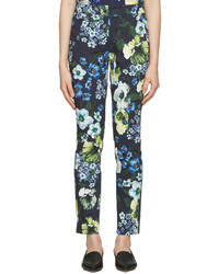 Pantalon bleu marine Erdem