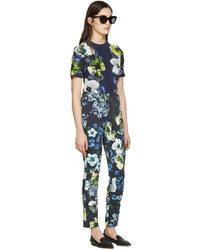 Pantalon bleu marine Erdem