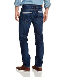 Pantalon bleu marine Pepe Jeans