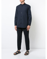 Pantalon bleu marine Issey Miyake