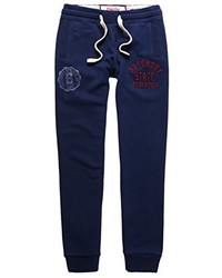 Pantalon bleu marine Superdry