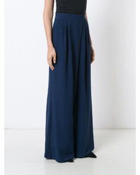 Pantalon bleu marine Zac Posen