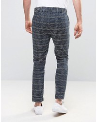 Pantalon brodé bleu Asos