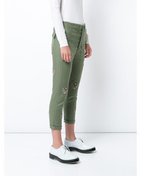 Pantalon brodé olive The Great