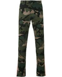 Pantalon camouflage vert foncé Valentino