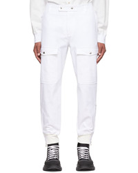Pantalon cargo blanc Alexander McQueen