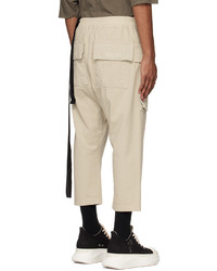 Pantalon cargo blanc Rick Owens DRKSHDW