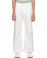 Pantalon cargo blanc BLUEMARBLE