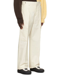 Pantalon cargo blanc Jil Sander