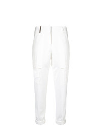Pantalon cargo blanc Peserico
