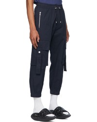 Pantalon cargo bleu marine Balmain