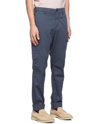 Pantalon cargo bleu marine Brunello Cucinelli