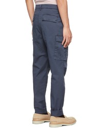 Pantalon cargo bleu marine Brunello Cucinelli