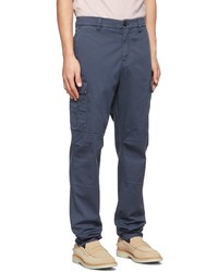 Pantalon cargo bleu marine Brunello Cucinelli