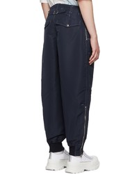 Pantalon cargo bleu marine Alexander McQueen