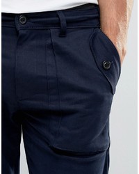 Pantalon cargo bleu marine Asos