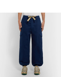 Pantalon cargo bleu marine Gucci
