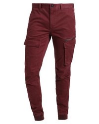 Pantalon cargo bordeaux River Island