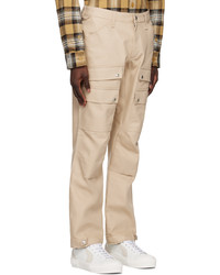 Pantalon cargo brodé beige Burberry