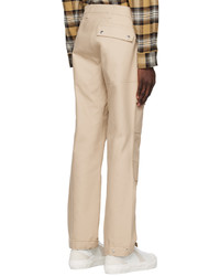 Pantalon cargo brodé beige Burberry