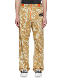 Pantalon cargo camouflage marron clair Aries
