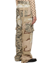 Pantalon cargo camouflage marron clair Marine Serre