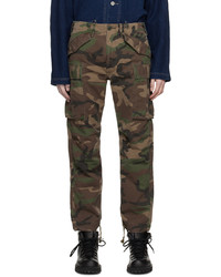Pantalon cargo camouflage marron foncé RRL