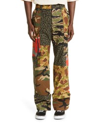 Pantalon cargo camouflage multicolore