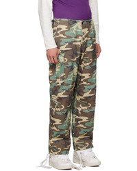 Pantalon cargo camouflage olive ERL