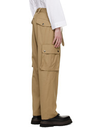 Pantalon cargo en laine marron clair Rito Structure