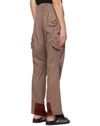 Pantalon cargo en laine marron Kiko Kostadinov