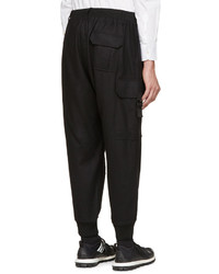 Pantalon cargo en laine noir Y-3