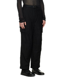 Pantalon cargo en laine noir The Viridi-anne